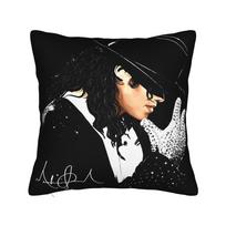 Michael Jackson Glove Dance Pillow Cover Retro Trendy Pillow Case For Wedding Party Home Decor Soft Pillowcases Gift Idea Peach skin 18*18(CM)-1Pcs