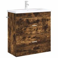 vidaXL Bathroom Vanity Unit Smoked Oak 78.5 x 37.5 x 81 cm