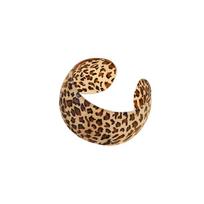 Resin Leopard Print Cuff Bangles Minority Design Exaggerated Bracelet Wide Open Bangle  Women ruda
