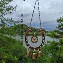 Vintage Retro Wind Chimes Creative Metal Pendant Blessing Courtyard Hanging Ornament  Balcony Style C