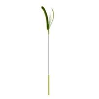 New Cat Toys, Dog Tail Grass Teasing Cat Pole Feather Pole Wire Cat Toys, Feather Pole, Flexible Wire Durable Pet Supplies žalia