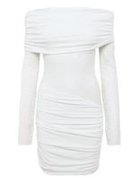 Gina Tricot - Asymmetric Lace Mini Dress - Trumpa suknelė - Balta