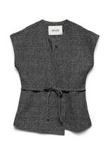 Vero Moda - Awchanel V-Neck Waistcoat - Dygsniuota liemenė - Juoda