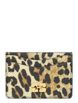 Ganni - Bou Print Card Holder - Kortelių dėklas - Ruda