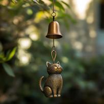1pc Cat Wind Chime Cat Wind Chime Door and Window Hanging Ornaments Outdoor Garden Hanging Ornaments Suitable for Gifts to Friends, Family and Couples