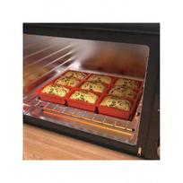 Silikoninė mini duonos forma, silikoninė kepimo forma, nelipni mini duonos forma, 9 skyrelių silikoninė duonos kepimo forma, tinkama mini duonai, pyragams 1pc raudona
