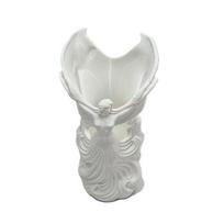 Angel Fairy Pen Holder, 3D Printed Cosmetic Organizer, Cute Makeup Brush Cup for Vanity Desk, Dried Flower Vase, Gift for Women balta