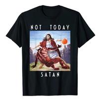 Basketball Funny Jesus T-shirt For Men Prank Personality Streetwear T Shirts Hip Hop Street Outdoor Sports Fashion Men's Tee XXS