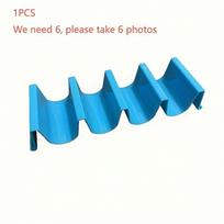 1 pakuotė daugiaspalvių takos laikiklių stovų, PP plastikas, Bangos dizaino takos laikikliai, Kiekvienas laiko 4 takos, Galima plauti indaplovėje, Vietą taupantis takos kriauklių laikiklis Blue įvairiaspalvis