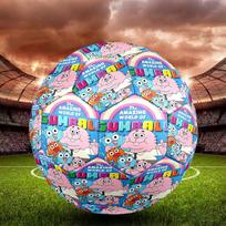 Gumball Amazing World Indoor Soccer Ball Size 5 Colorful All Ages Machine Stitched PVC Competition Ready Durable High-Bounce
