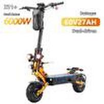 YUME X11 + Elektrinis paspirtukas 2*3000W Dvigubas variklis 60V27Ah/30Ah Baterija 90KM Maksimalus nuvažiuojamas atstumas Maksimalus greitis 95 km/h YUME X11+  6000W60V27Ah-BK-YY