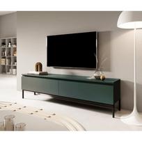 TV staliukas - SELSEY - BEMMI - 150 cm - Tamsiai žalias - Matinė melamininė plokštė