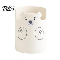 Cute Bear 2-in-1 Pen Holder & Phone Stand, Macaron Colors Desk Organizer, Large Capacity Storage for Pens Makeup Brushes Scissors Stationery, Gift balta