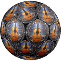 Acoustic Guitar Symphony Round Football Size 5 Adult Ball Suitable for Training Matches and Outdoor Team. įvairiaspalvis