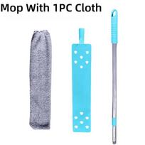 Teleskopinis mikropluošto dulkių šepetys su išlenkta galvute lengvam kampų valymui Mop with 1PC Cloth