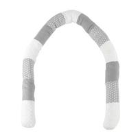 Baby Crib Bumper Cotton Snake Pillow Cushion Soft Infant Bed Protector Fence DecorGray Splicing