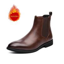 Mados dizainerio prekės ženklo vyriški aukštakulniai ankle boots, žiemos pliušiniai vyriški odiniai laisvalaikio batai, interviu, į darbą, banketui, suknelių batai 38