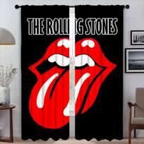 The Rolling Stones langų užuolaidos su pertvara kambariui, 2 vnt., modernios svetainės užuolaidos, namų interjero užuolaidos, virtuvės užuolaidos nepraleidžiančios šviesos W50xH70cmx2pcs-CL