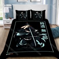 Demon Slayer Muichiro tokito Duvet Cover Pillowcase Bedding Set Adult Boy Girl Bedroom Decoration Children Gift Single Size EU Single 90x200cm