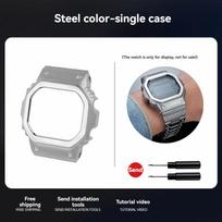 B5000 Modifikuotas titano lydinio laikrodžio dirželio korpuso rinkinys Skirtas Casio G-SHOCK 3459 GMW-B5000 Rėmelis Laikrodžio dirželis Apyrankė Lengvas modifikavimo rinkinys For GMW-B5000