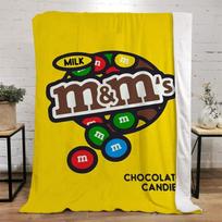 M&M's Linksmas pledas sofoms Prabangūs patalynės komplektai Paplūdimio rankšluostis Lovos pledai Veidukai Purus languotas Namų interjero metamas pledas keliams Minkštas snaudaliukui 75x90cm