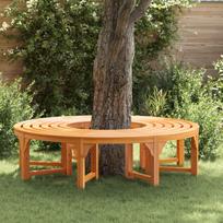 Tree Bench 2 pcs Natural 160 x 80 x 45 cm Solid Eucalyptus Wood