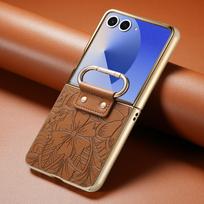 Shockproof Fashion Ring Holder Leather Case for Samsung Galaxy Z Flip8 5G Flip7 FE Flip 8 7 6 4 5 Flip6 Flip5 Flip4 Accessories Galaxy Z Flip 8 ruda