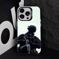 Army S-Special Forces Phone Case For iPhone 16,15,14,13,12,11,8,7,Pro,Max,Plus,Mini,XS,SE Anti Fall Black Matte Hard iPhone14promax white
