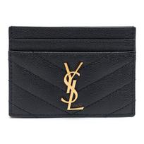 [Saint Laurent] Monogram Matelassé Card Wallet 423291-BOW01-1000