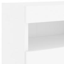 5 Piece Living Room Wall Unit with LED Lighting White Engineered Wood