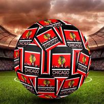 Chicago Blackhawks Indoor Soccer Ball Size 5 Colorful All Ages Machine Stitched PVC Competition Ready Durable High-Bounce