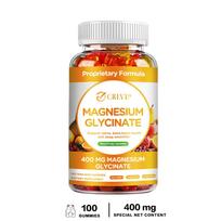 Magnesium glycine gummies, magnesium supplement, 400 mg per serving, joint support, suitable for both men and women. 100*1
