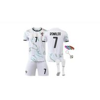2025/2026 Sezonas Ronaldo Portugalija Nr.7 Vaikų Futbolo Marškinėliai Balti 110-120 CM balta