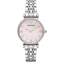 Emporio Armani AR1779 Ladies Watch Gianni T-Bar Pink 32mm sidabras