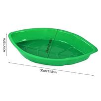 12pcs Leaf Shape Hawaiian Leaf Plate Plastic Popcorn Serving Plate Jungle Theme Plate  Home Decor 12pcs green