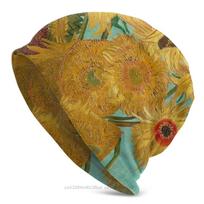 Bonnet Hats Vincent Van Gogh Painter Unisex Women's Knitting Hat Vase With Twelve Sunflowers Winter Warm Cap Skullies Beanies Caps One Size