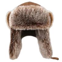 Furry Trapper Hat with Ear Flaps Windproof Winter Hunting Hat Furry Lined Winter Earflaps Hat Cycling Hat for Men Women ruda