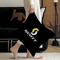 S-Scotts Bike Logo Pillow Cover For Bedroom Room And Living Room Sofa Decorative Cushion Cover Peach skin 18*18(CM)-1Pcs