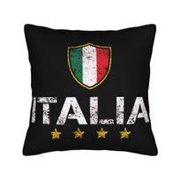 Italia Vintage Italy Flag Italian Pillow Case Soft Pillow Cover For Sofa Home Decor Fashion Pillowcases Peach skin 18*18(CM)-1Pcs