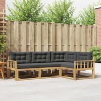 Outdoor Sofa Set 3 pcs White and Anthracite Polyester