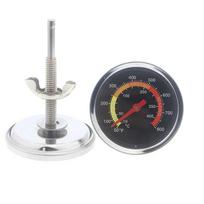 Pizza Oven Thermometer for Kitchen Home Baking Household Cooking Temp Gauge Meter 0-400℃ BBQ Smoker Grill Thermometer Metal
