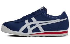Onitsuka Tiger Corsair karvės odos dilimui atsparūs žemapadžiai riedlenčių bateliai unisex tamsiai mėlyni D713L-4902 37.5