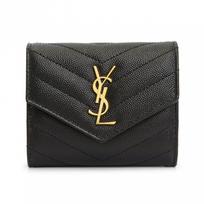 [Saint Laurent] Yves Saint Laurent Monogram Women's Bi-fold Wallet 692061 BOW01 1000