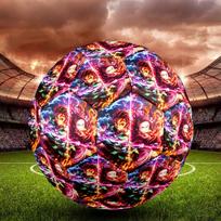 Tanjiro Indoor Soccer Ball Size 5 Colorful All Ages Machine Stitched PVC Competition Ready Durable High-Bounce