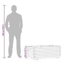 Raised Garden Bed 100 x 50 x 40 cm Wooden Rectangular