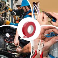 Waterproof Electrical Tape Insulation Repair Adhesive Harness Electrical Insulation Tape For Electrician Automotive Engine Home raudona