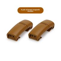 Spalvingi magnetiniai elastiniai batų raišteliai su metalinėmis sagtimis - batų raištelių aksesuarai be rišimo A pair of new magnetic buckle, 110CM ruda