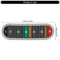 Adhesive Water Bottle Thermometers Strips Coffee Cup Thermometers Sticker Displays In Degrees for Test Water Temperature gray