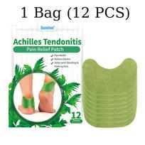 Sumifun 12/60/120 Pcs Wormwood Heel Foot Patches Mugwort Achilles Tendon Care Plaster Sports Injury Heel Mild Ingredients Deep Penetration Skin 1 Bag(12 PCS)