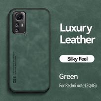 For Xiaomi Redmi Note 12S 12 S Case 6.43 Luxury Leather Magnetic Car Holder Phone Cases For Redmi Note 12S 4G 2023 Back Cover Redmi Note 12S 4G žalia